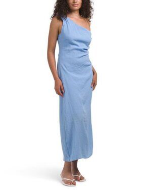 basic jersey midi dress Ruched Jersey Midi Dress for Tall Women in Dark Sand 2XL / Tall / Dark Sand